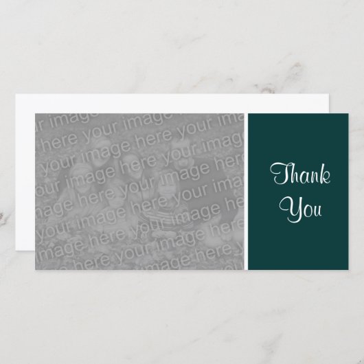Gewoon kleuren - Dank u - Donkergroen Bedankkaart (Voorkant / Achterkant)