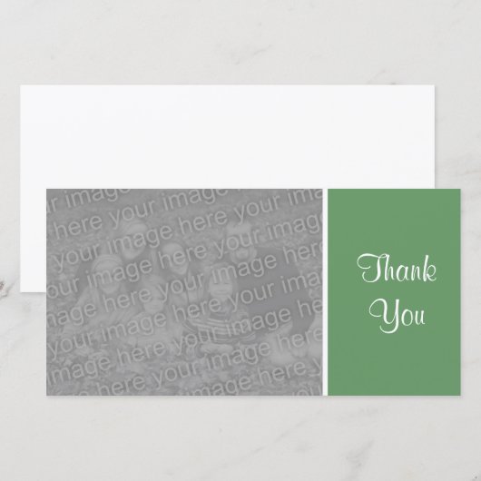 Gewoon kleuren - Dank u - Leger Groen Bedankkaart (Voorkant / Achterkant)