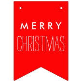 Gewoon kleuren en jouw tekst: MERRY CHRISTMAS Vlaggetjes (Derde vlag)