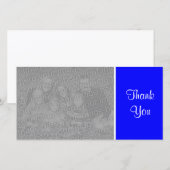 Gewoon kleuren - Hartelijk dank - Blauw Bedankkaart (Voorkant / Achterkant)