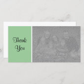 Gewoon kleuren II - Dank u - Faded Groen Bedankkaart (Voorkant / Achterkant)