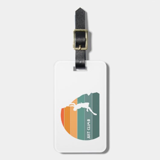 Gewoon klimmen bagagelabel (Voorkant verticaal)