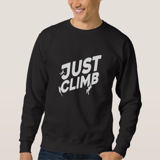 Gewoon Klimmen Bouldering Rotsbeklimmer Rots Bould Trui (Voorkant)