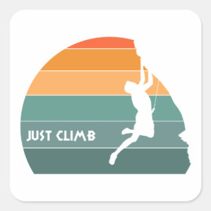 Gewoon klimmen vierkante sticker