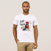 Gewoon klokken, Funny Rooster Wordplay Shirt (Voorkant volledig)