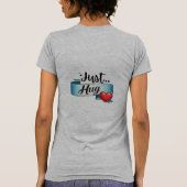 Gewoon Knuffel Cute Heart Lint T-shirt (Achterkant)