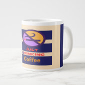 Gewoon koffie drinken grote koffiekop (Voorkant rechts)