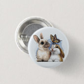Gewoon Konijnen Liefhebben   Ronde Button 3,2 Cm (Voorkant /achterkant)