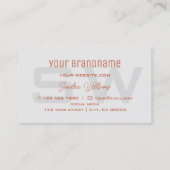 Gewoon koraal licht grijs modern, eenvoudig met mo visitekaartje (Achterkant)