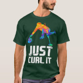 Gewoon krullen het Grappig Waterverf krullen cadea T-shirt (Voorkant)
