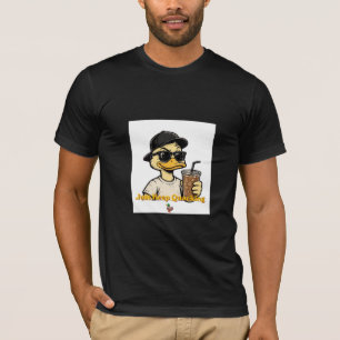 Gewoon Kwakelen Funny Duck Iced Coffee Liefhebber T-shirt