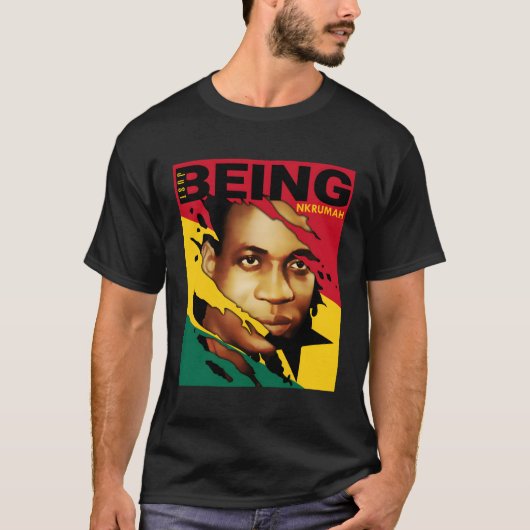 Gewoon Kwame Nkrumah Vlag van Ghana T-shirt (Voorkant)