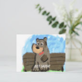 Gewoon Lach Briefkaart (Staand voorkant)