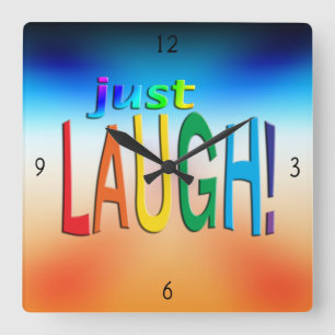 Gewoon Laugh Square Wall klok
