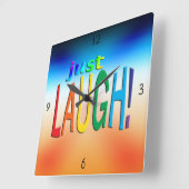 Gewoon Laugh Square Wall klok (Hoek)