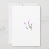 Gewoon Lavendel bruiloft details behuizing Kaart (Achterkant)