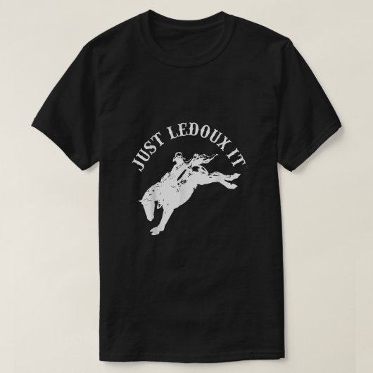 Gewoon Ledoux het Cowboy Whiskey Wine Lover T-shirt (Design voorkant)