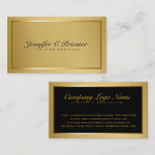 Gewoon legant metallisch goud en zwart 2 visitekaartje (Voorkant / Achterkant)