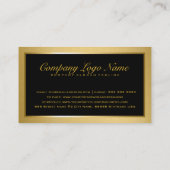 Gewoon legant metallisch goud en zwart 2 visitekaartje (Achterkant)