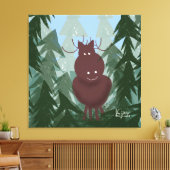 Gewoon lekker rond gestrekt canvas afdruk (Insitu (Woonkamer))