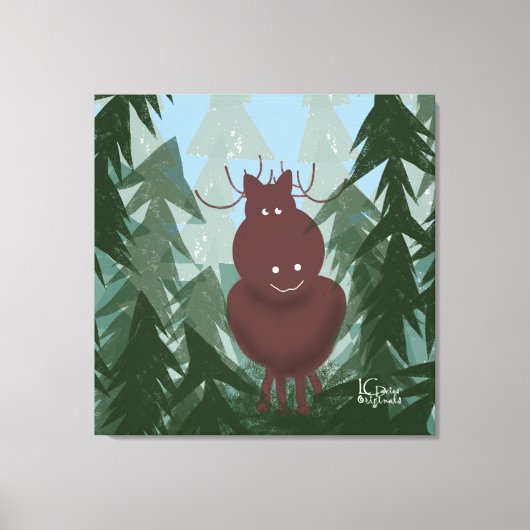 Gewoon lekker rond gestrekt canvas afdruk (Voorkant)