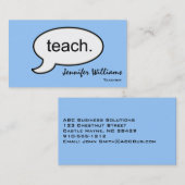 Gewoon lerarenvak Modern Visitekaartje (Voorkant / Achterkant)