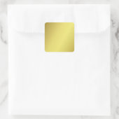 Gewoon leuk, helder en elegant goudgeel vierkante sticker (Tas)