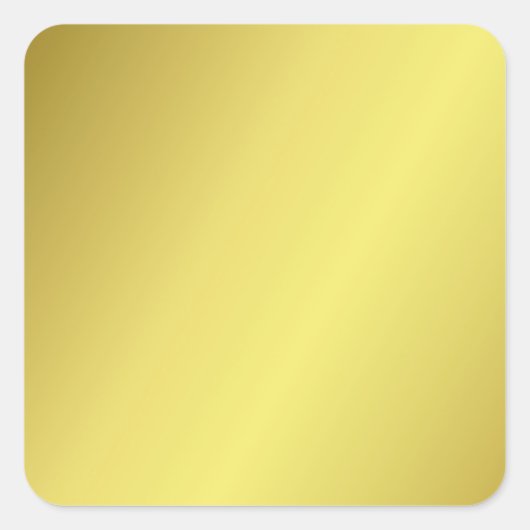 Gewoon leuk, helder en elegant goudgeel vierkante sticker (Voorkant)