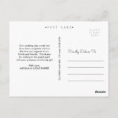 Gewoon leuke bruiloft Dank u Briefkaart (Achterkant)