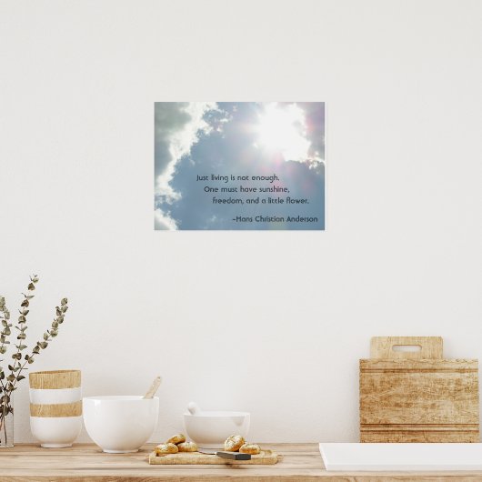 Gewoon leven is niet genoeg. poster (Keuken)