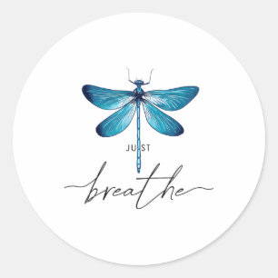 Gewoon Libelle Tattoo Motief Zomer Adem Meditat Ronde Sticker