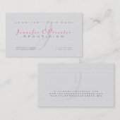 Gewoon licht grijsEenvoudige lijnstructuur Visitekaartje (Voorkant / Achterkant)