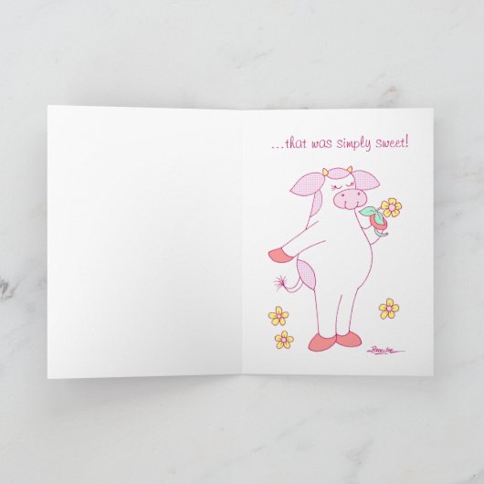 Gewoon lief dank je bedankkaart (Binnen)