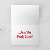 Gewoon lief dank je bedankkaart (Binnen)