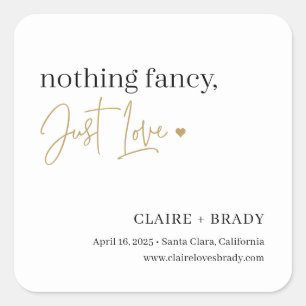 Gewoon Liefde Bewerkbare KLEUR Bruiloft Stickers