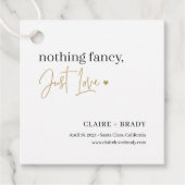 Gewoon Liefde Bewerkbare Kleur Save The Date Favor Bedankjes Labels (Voorkant)