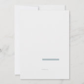 Gewoon liefde blauw foto bruiloft uitnodiging (Achterkant)