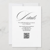 Gewoon Liefde Bloemige Wilde Bloemen QR Code Trouw Kaart (Achterkant)