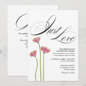 Gewoon Liefde Bloemige Wilde Bloemen QR Code Trouw Kaart (Voorkant / Achterkant)