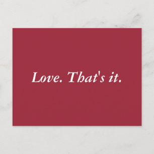 Gewoon liefde briefkaart