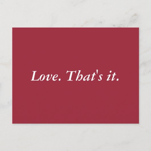 Gewoon liefde briefkaart (Voorkant)