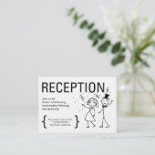Gewoon liefde bruiloft receptie Kaart (Staand voorkant)