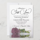 Gewoon Liefde Chic Dusty Mauve Roos QR Code Bruilo Kaart (Voorkant)
