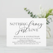 Gewoon Liefde, Eenvoudige Trouwvlucht Feest Kaart (Staand voorkant)