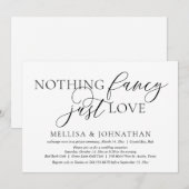 Gewoon Liefde, Eenvoudige Trouwvlucht Feest Kaart (Voorkant / Achterkant)