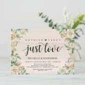 Gewoon liefde, Elopement Reception Kaart (Staand voorkant)