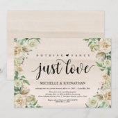 Gewoon liefde, Elopement Reception Kaart (Voorkant / Achterkant)