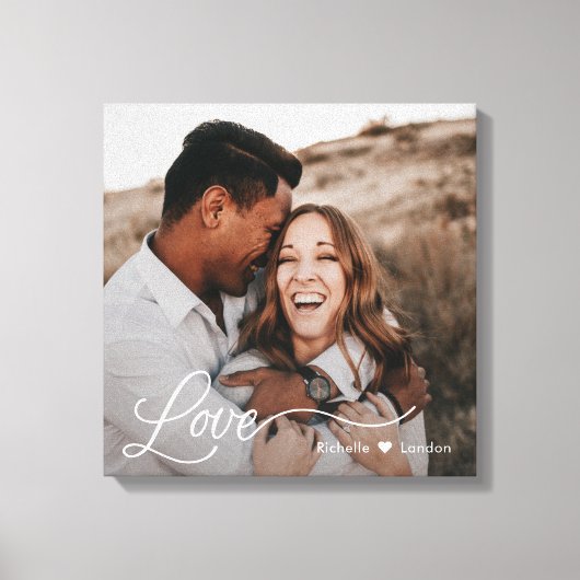 Gewoon liefde Gepersonaliseerde foto omwikkelde ca Canvas Afdruk (Voorkant)