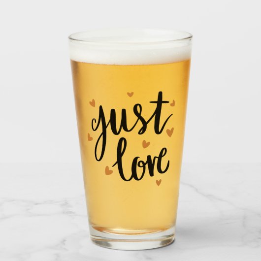 Gewoon liefde glas (Voorkant gevuld)