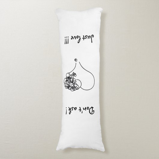 Gewoon liefde lichaamskussen (Voorkant Verticaal)